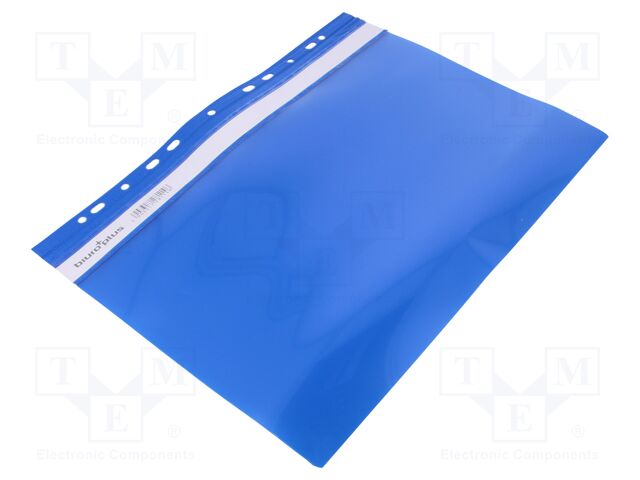 Document wallet; A4; blue; V: with holes; Mat: PVC