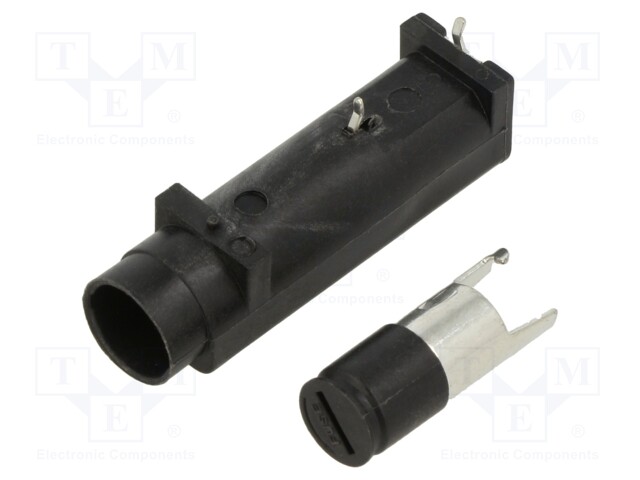 Fuse holder; THT; 6.3x32mm; -40÷85°C; 16A; Mat: thermoplastic; 5mΩ