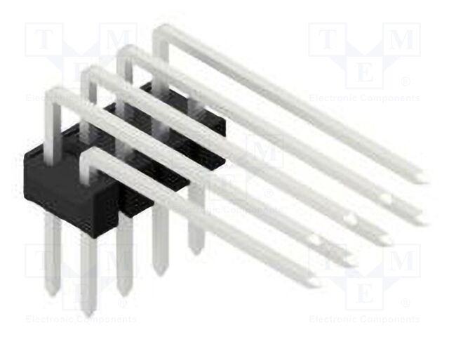 Connector: pin strips; pin header; male; PIN: 8; 2.54mm; THT; 2x4