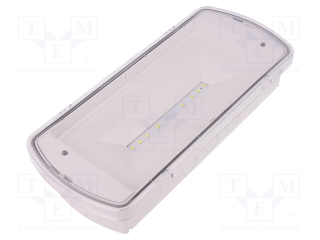 Lamp: LED emergency luminaire; IP65; Colour: white; 3.2W; 230VAC