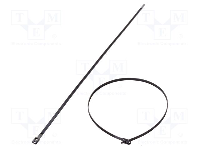 Cable tie; L: 841mm; W: 8.9mm; polyamide; 710N; black; Ømax: 250mm