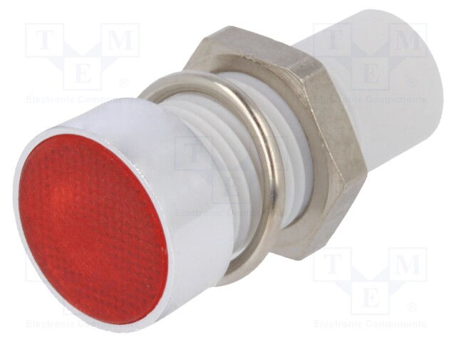 Indicator: LED; flat; Cutout: Ø8mm; polycarbonate; ØLED: 5mm