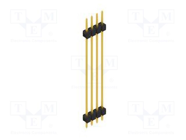 Connector: pin strips; pin header; male; PIN: 4; 2.54mm; THT; 1x4