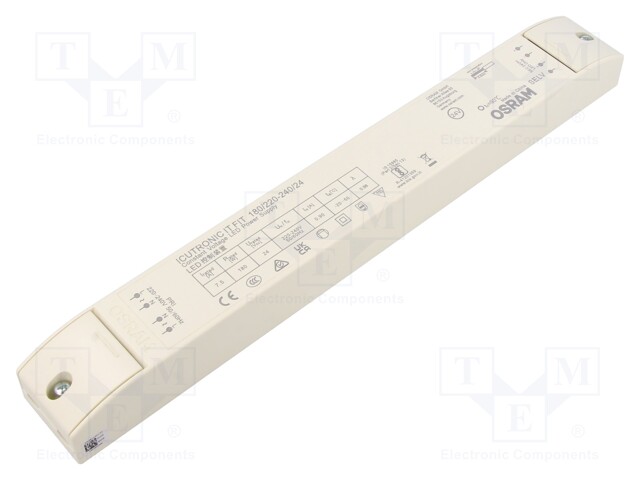 Power supply: switched-mode; LED; 180W; 24VDC; 220÷240VAC; IP20