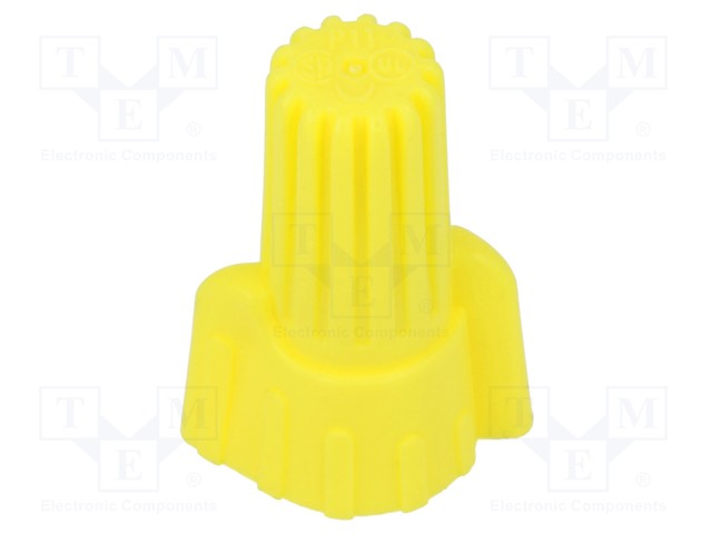 Close end; Twist Splice; 18AWG÷10AWG; screwed; yellow; max.105°C