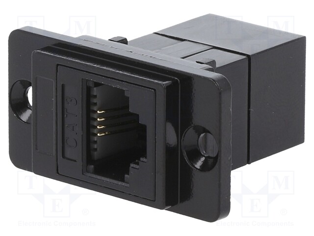 Coupler; DUALSLIM; Cat: 3; Layout: 6p4c; RJ11 socket,both sides