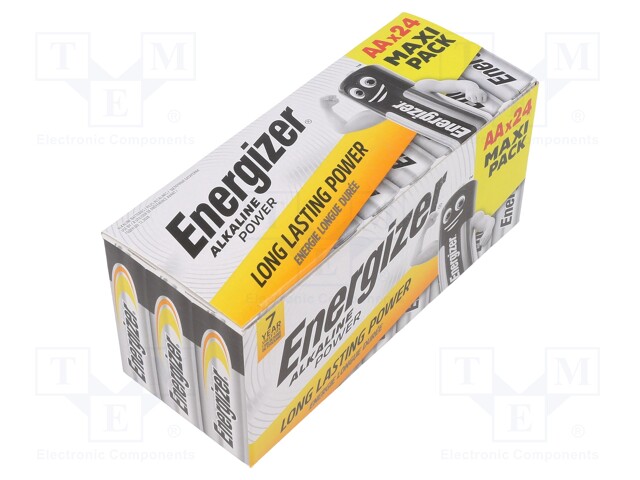 Battery: alkaline; 1.5V; AA; Base; Batt.no: 24; non-rechargeable