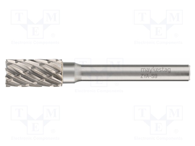 Rotary burr; Ø: 8mm; L: 65mm; metal; Working part len: 20mm; rod 6mm