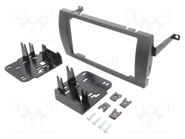 Radio mounting frame; Cadillac; 2 DIN; black