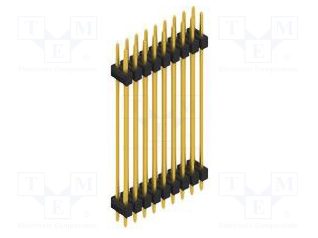 Connector: pin strips; pin header; male; PIN: 18; 2.54mm; THT; 2x9