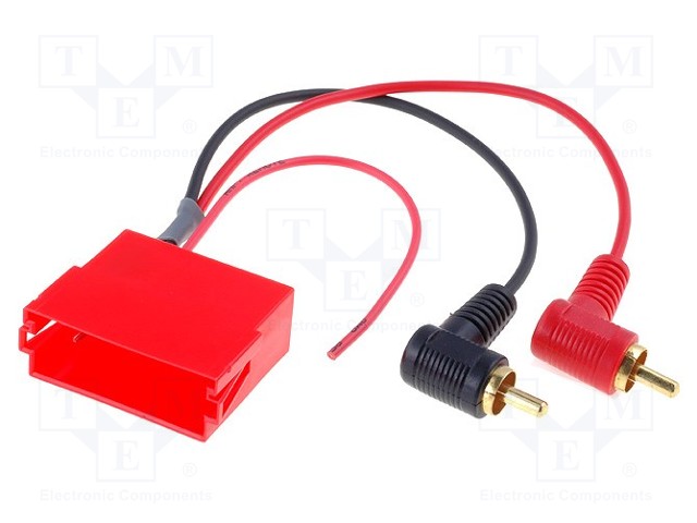 Adapter; ISO mini socket,RCA plug x2