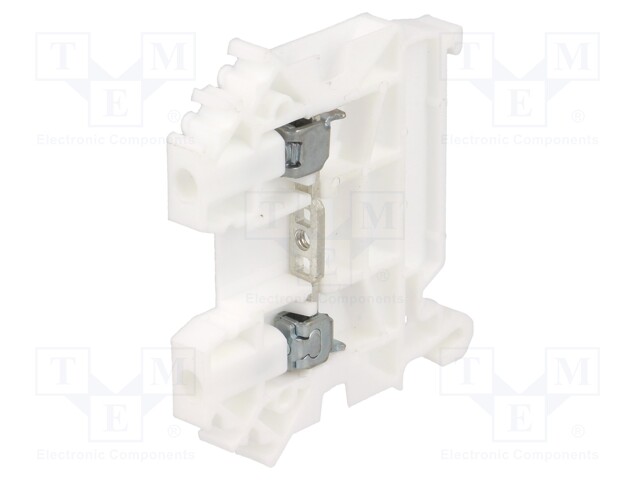 Splice terminal: rail; 0.5÷4mm2; ways: 1; terminals: 2; white; TS35
