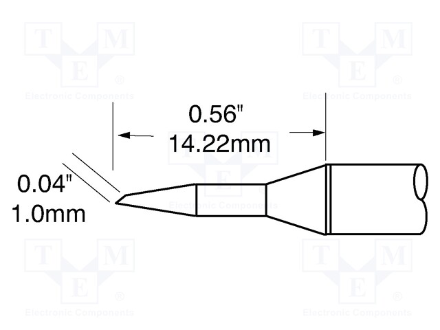 Tip; hoof; 1mm; 421°C; for soldering station