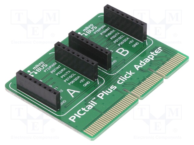 Multiadapter; mikroBUS socket x4; Comp: MCP3204