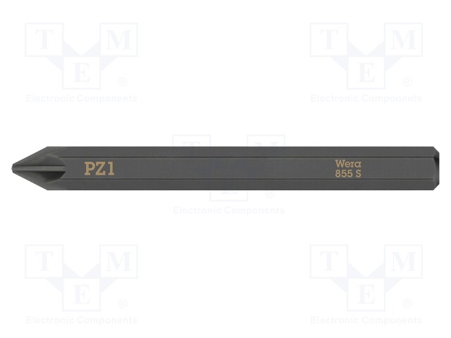 Screwdriver bit; Pozidriv®; PZ1; Overall len: 70mm; Mounting: 1/4"