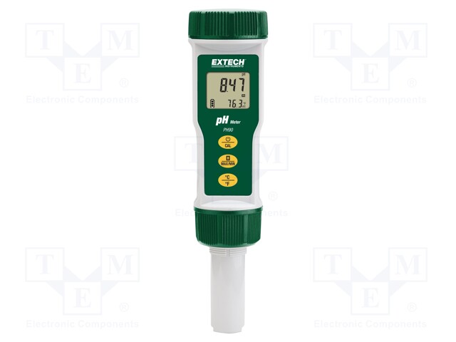 PH meter; LCD; 0÷14pH; 0÷90°C; Accur: ±1°C; IP57