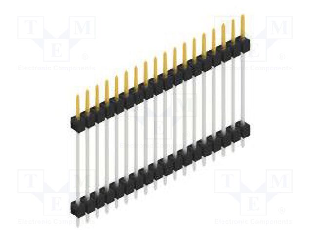 Connector: pin strips; pin header; male; PIN: 18; 2.54mm; THT; 1x18