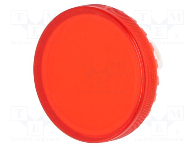 Actuator lens; 22mm; 84; Colour: clear-red; Mat: plastic