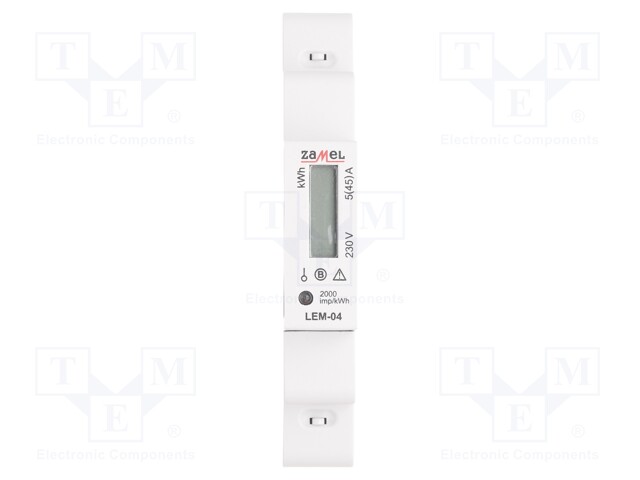 Electric energy meter; digital,mounting; DIN rail; single-phase