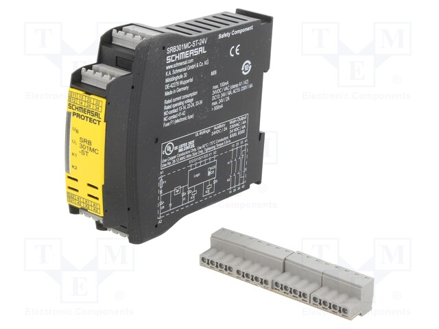 Module: safety relay; Series: SRB 301MC; Mounting: DIN; -25÷60°C