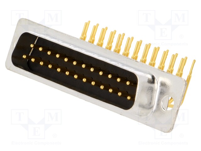 D-Sub; PIN: 25; socket; male; turned contacts; angled 90°; THT