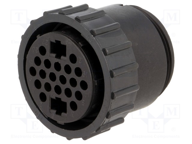 Plug; female; PIN: 22(2+20); w/o contacts; CPC Series 4; for cable