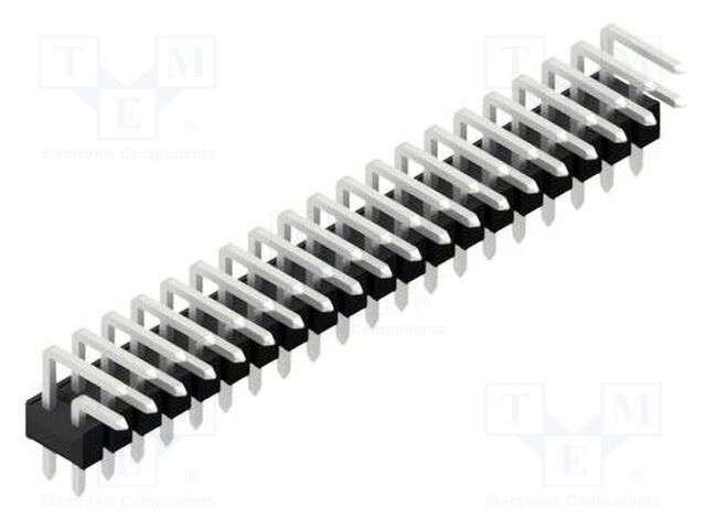 Connector: pin strips; pin header; male; PIN: 40; 2.54mm; THT; 2x20