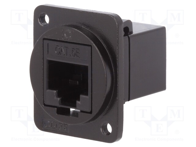 Coupler; FT; Cat: 5e; Layout: 8p8c; RJ45 socket,both sides; 19x24mm