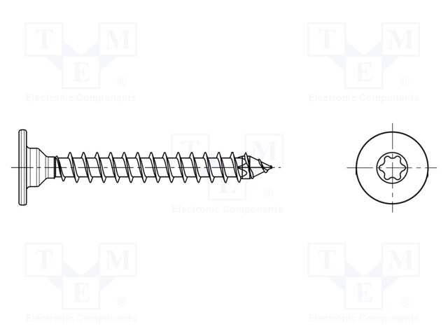 Screw; for wood