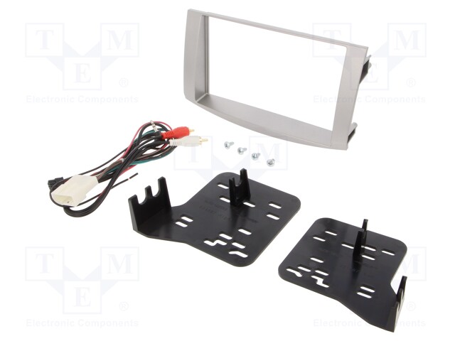 Radio mounting frame; Toyota; 2 DIN; silver