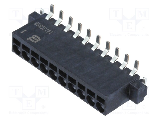Connector: wire-board; female; PIN: 10; 2.54mm; SMT; socket; 6A