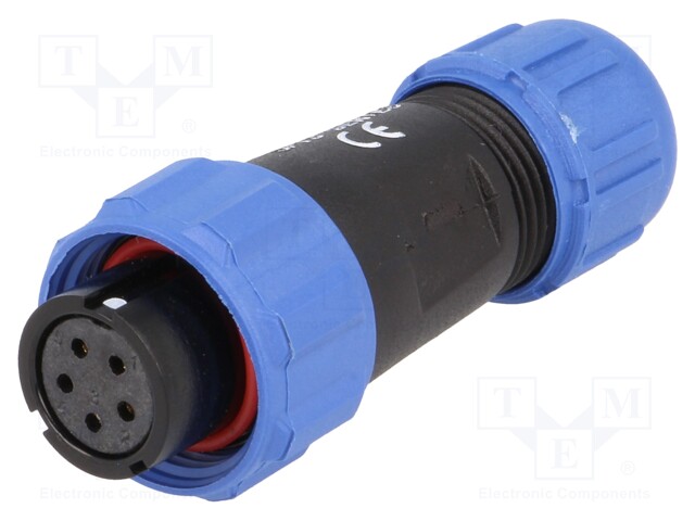 Plug; female; SP13; PIN: 5; IP68; 4÷6.5mm; 5A; soldering; for cable