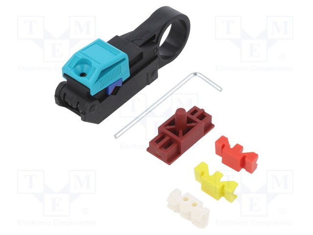 Stripping tool; Øcable: 2.5÷7.6mm; Wire: coaxial,round
