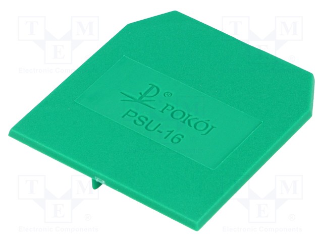 End/partition plate; Application: ZUG-G10; green; Width: 1.5mm