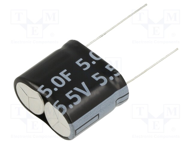 Supercapacitor; THT; 5F; 5.5VDC; 25x21x12.5mm