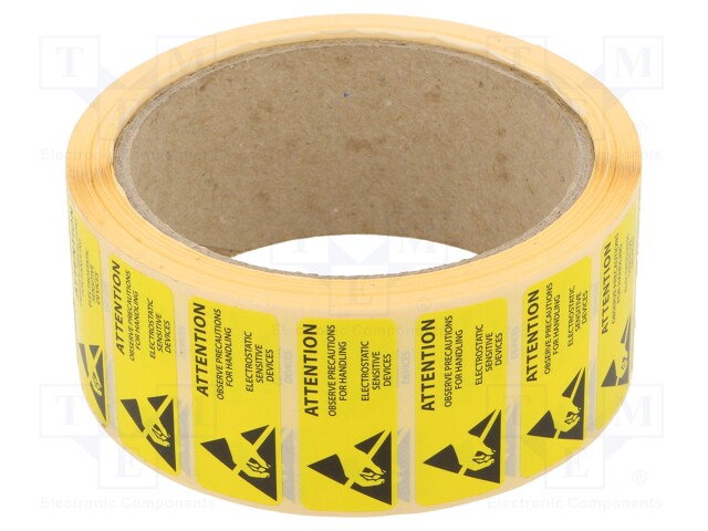 Self-adhesive label; ESD; 16x38mm; Package: reel; 1000pcs.