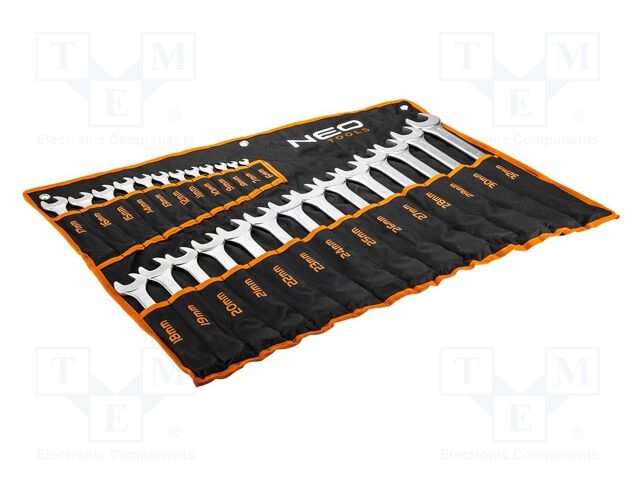 Wrenches set; combination spanner; Chrom-vanadium steel; 26pcs.