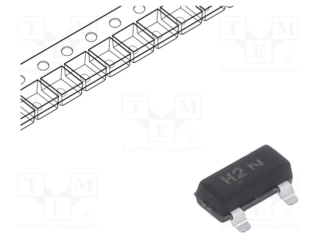 Transistor: PNP; bipolar; 45V; 100mA; 300mW; SOT23