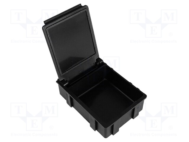 Bin; ESD; 47x37x15mm; Features: conductive; black; 15g