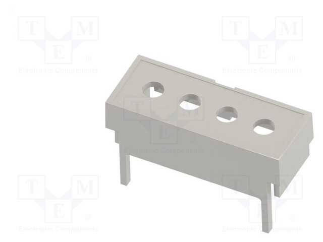 Terminals cover; 2M Modulbox One; grey; 7.65mm; Holes no: 4