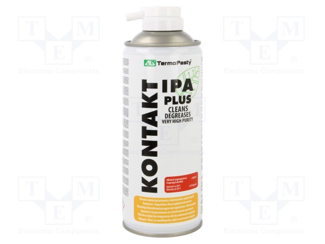 Isopropyl alcohol; 400ml; spray; can; colourless; cleaning