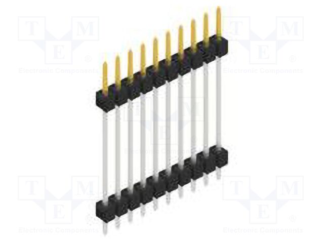 Connector: pin strips; pin header; male; PIN: 10; 2.54mm; THT; 1x10
