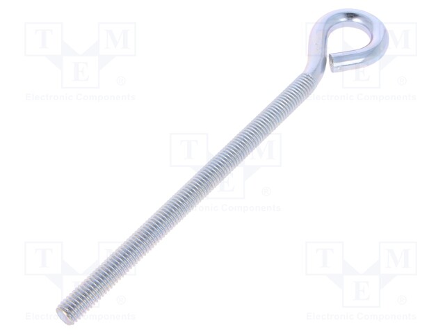 Hook; ring; steel; zinc; Thread len: 120mm; Overall len: 160mm