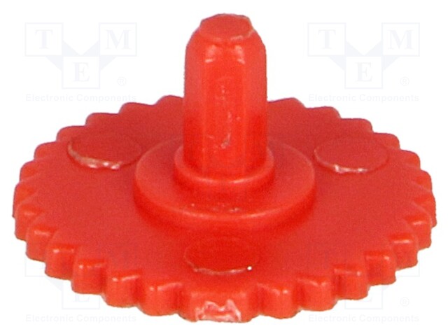 Knob; thumbwheel; red; Ø11.5mm; Application: CA9M