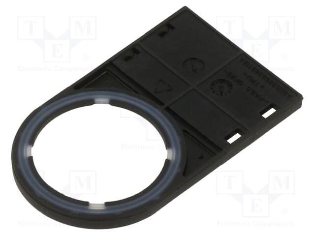 Description label; 22mm; black