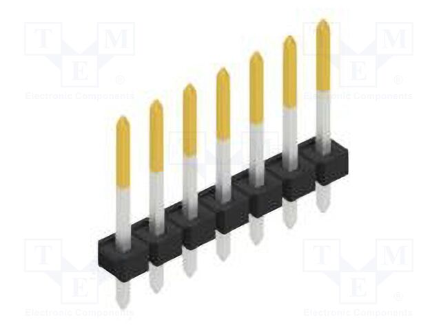Connector: pin strips; pin header; male; PIN: 7; 2.54mm; THT; 1x7