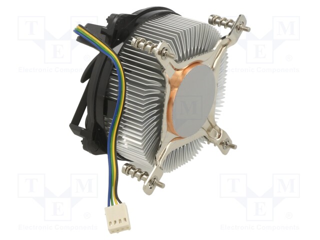 Heatsink: extruded; 12VDC; aluminium,copper; 69.5m3/h; H: 63.2mm