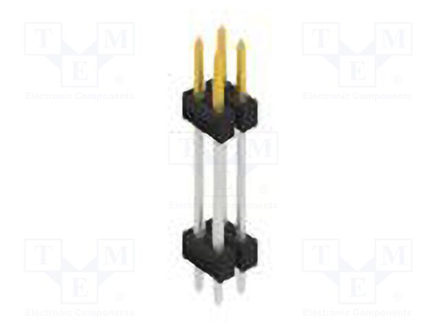 Connector: pin strips; pin header; male; PIN: 4; 2.54mm; THT; 2x2