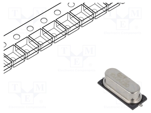 Resonator: quartz; 16MHz; ±30ppm; 12pF; SMD; 11.4x4.35x3.8mm