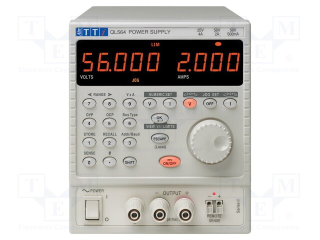 Power supply: laboratory; Channels: 1; 0÷56VDC; 0÷4A; 250W